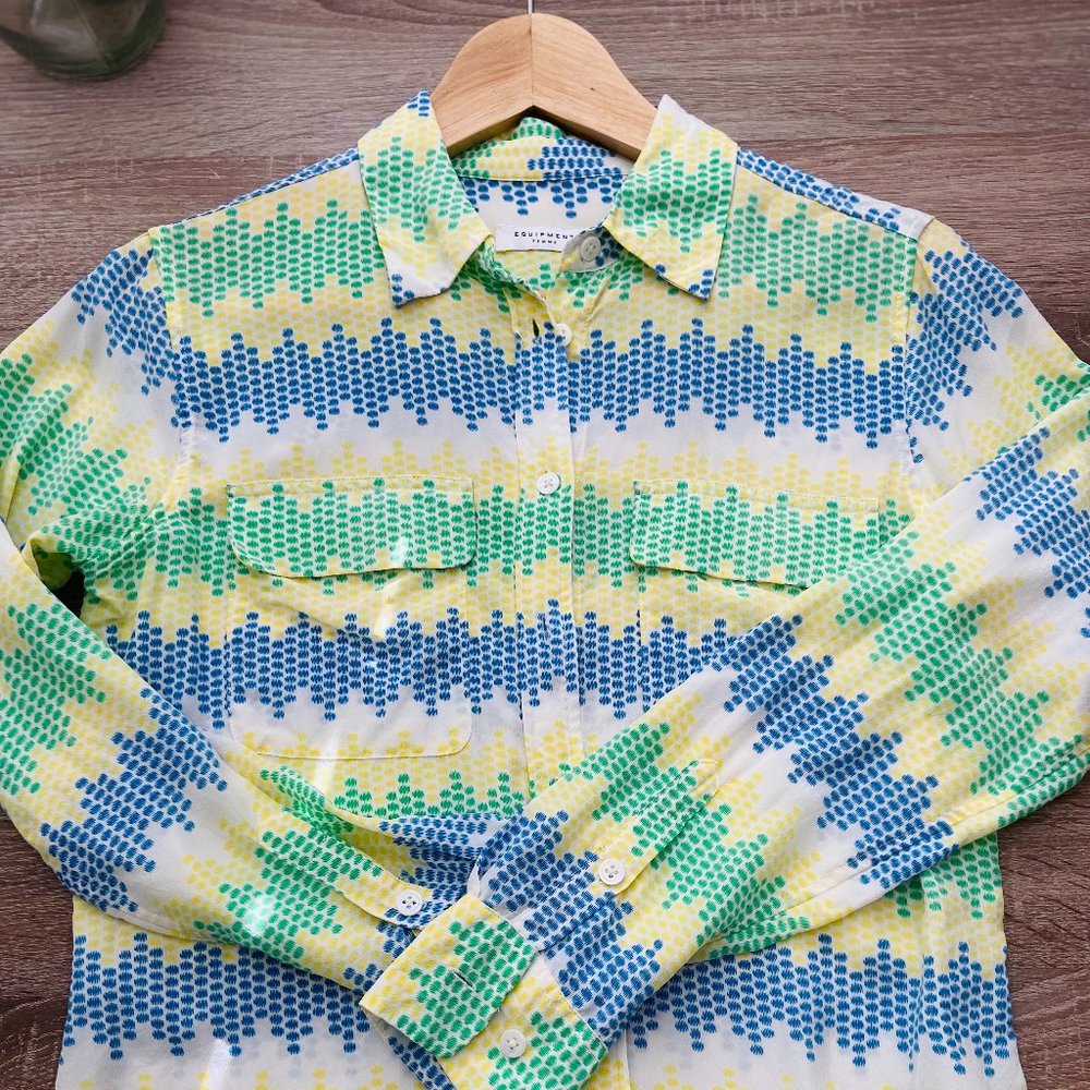 Equipment Signature Silk Shirt Top Size  XSmall